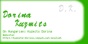 dorina kuzmits business card